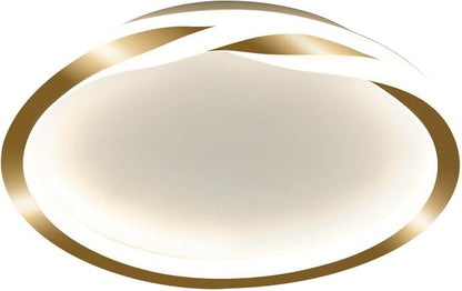 ASGYISA 16inch Modern LED Ceiling Light Gold Flush Mount Light Fixture Bright Ceiling Lamp for Closet Bathroom Hallway Bedroom Kitchen （Circle ） 4000K