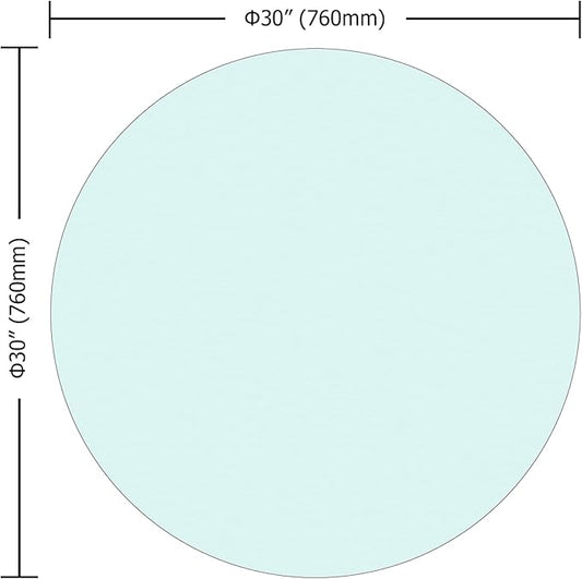 30" Round Glass Table Top - 1/4" Thick Round Edge Tempered Glass, Replacement Glass Table Top for Kitchen/Patio Table