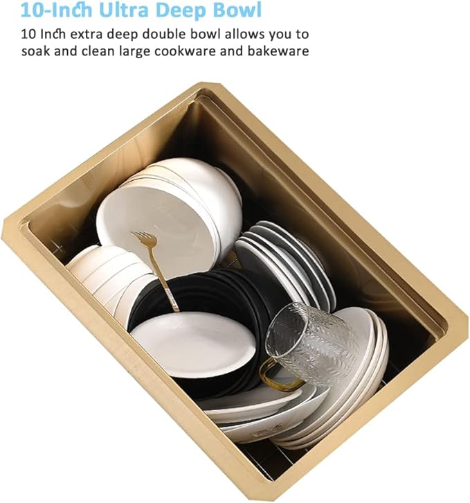 Gold Bar Sink Undermount Workstation-Bokaiya 14x19 Inch Gold Kitchen Sink Undermount Wet Bar Sink 16 Gauge Single Bowl Stainless Steel Workstation Bar Sinks with Cutting Board