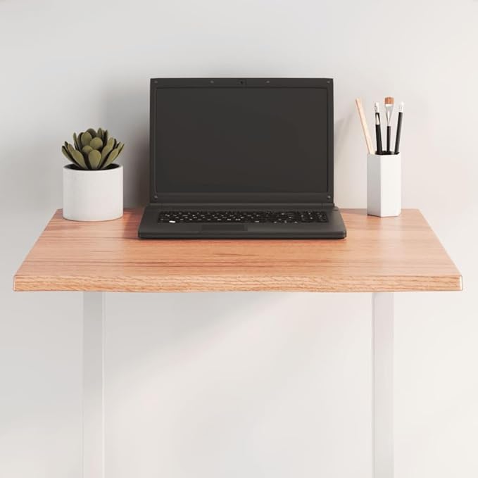 23.6 x 23.6 in Solid Oak Tabletop Live Edge Rustic Wood Slab Countertop for Dining Room Kitchen Office Desk, Durable Varnished Square Table Top for Indoor Space