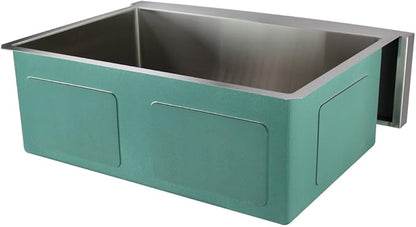 Transolid DUSSF302210 Diamond Apron-Front Single Bowl 16-Gauge Stainless Steel Kitchen Sink, 30-in x 22-in x 10-in, Brushed Finish