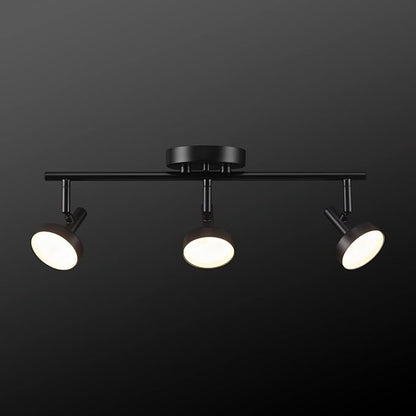 GLOBE Electric 64000007 19" 3-Light 22.5W Dimmable LED Integrated Track Lighting, Matte Black, Lighting for Kitchen, Bathroom, Bedroom, or Dining Room, Living Room Ceiling Lights, Light Fixture