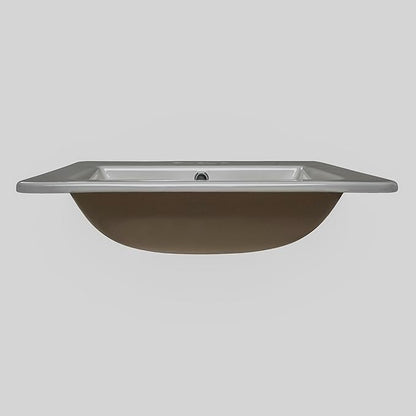 MSI White 21.00 in. (Width) X 18.3125 in. (Height) Rectangle Porcelain Overmount Vanity Sink