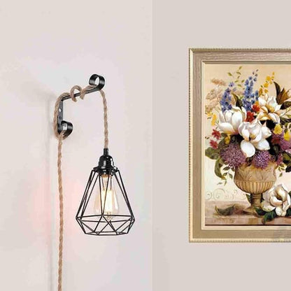 15FT Pendant Light Cord Kit with On/Off Switch, Swag lights with plug in cord, Industrial Pendant Lighting E26 Socket for Extension Hanging Lantern Cable Fixture for Faemhouse Lamp Cable, Retro DIY