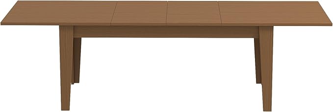 4-8 Person Extendable Dining Table, 106.5" Large Kitchen Table with 4 Legs, Modern Farmhouse Dining Tables for Dining Room Kitchen Living Room (Oak)