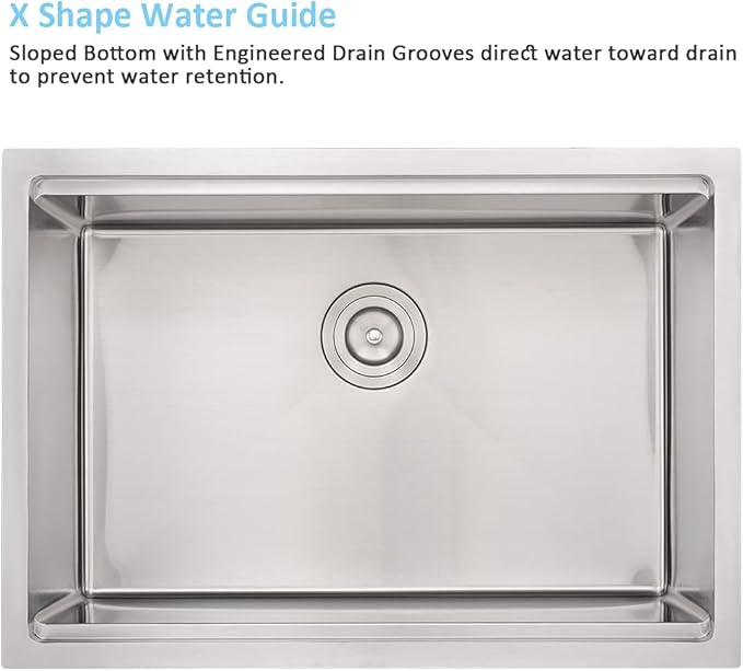 33 Inch Kitchen Sink Undermount Wokstation-Bokaiya 33x19 Stainless Steel Undermount Kitchen Sink Ledge Workstation 16 Gauge 10" Deep Handmade Single Bowl Under Mount Kitchen Basin with Cutting Board