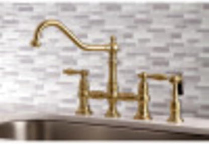 Kingston Brass KS3270ALBS Kitchen Faucet with Side Sprayer, Matte Black