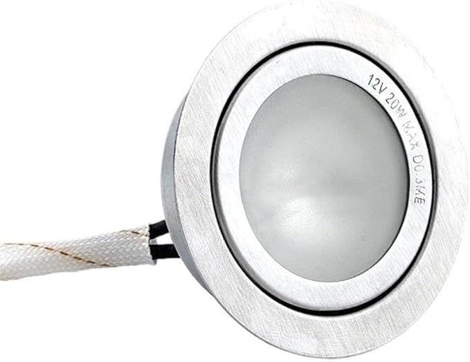 2Pc 12VDC 3000K Home Range Hood Accessories Recessed Round LED Lighting 12V Warm Light(Plug EL)