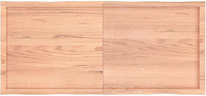 Solid Oak Table Top 55.1 x 23.6 in Adjustable Height 0.8-2.4 in Foldable Butcher Block Style Varnished Wood Countertop for Kitchen Dining Office Creative Spaces