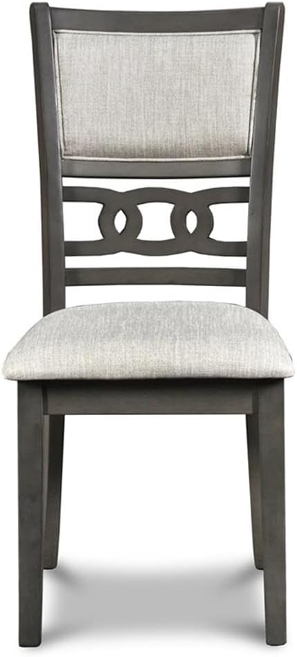 New Classic Furniture Gia 3-Piece Drop Leaf Dining Table Set with 2 Chairs, 42-Inch, Gray