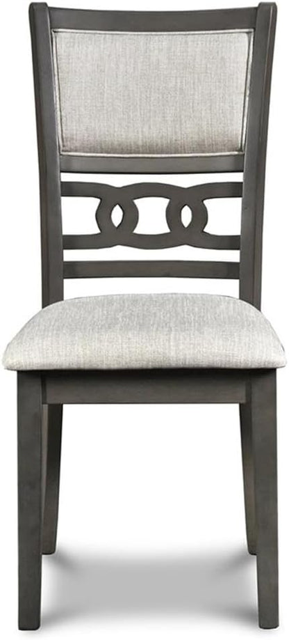 New Classic Furniture Gia 3-Piece Drop Leaf Dining Table Set with 2 Chairs, 42-Inch, Gray