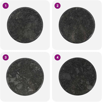 Black Marble Table Top Ø23.6"x1" Solid Dining Coffee Desk Surface Replacement for Kitchen Bar Office Bedroom Living Room Indoor Outdoor