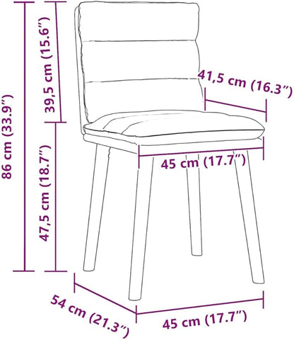 Black Fabric Dining Chairs Set of 2 with Solid Rubber Wood Frame, Comfortable Ergonomic Design for Kitchen Dining Room and Home Decor, Modern Furniture