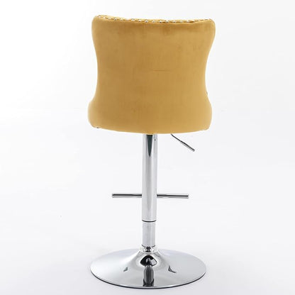Modern Dining Chairs, Mid-Century Kitchen Table and Chairs with Sturdy Stable Base, Easy Assembly Luxury Furniture for Dining Room, Home Pub and Kitchen Island,Golden-Foam-setof2