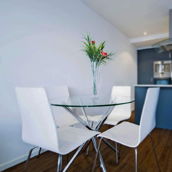 24 Inch Round Tempered Ogee Polished Edge Glass Table Top 1/2” Thick Perfect for Heavy Duty, Dining, Coffee, and Office Tables by Fab Glass and Mirror