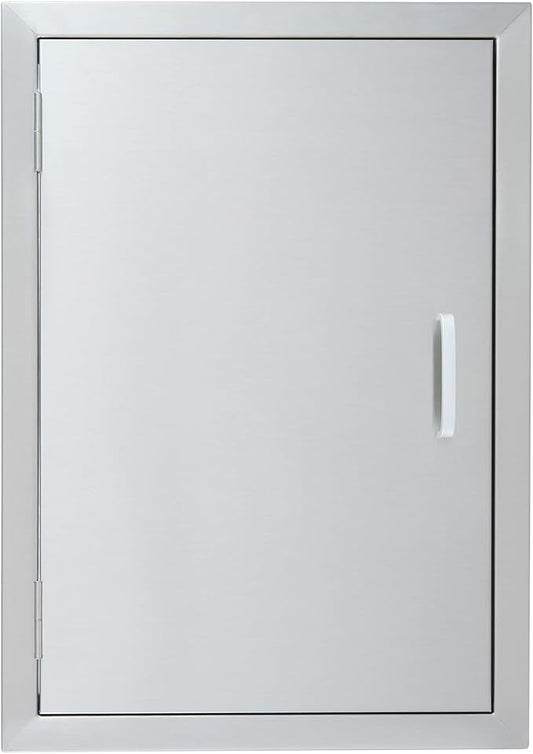 CO-Z Outdoor Kitchen Doors, Weatherproof 304 Stainless Steel Built in Single Access Doors for Outside Kitchen Commercial Grilling Grill BBQ Island Barbeque Station Storage Cabinet (17" x 24")