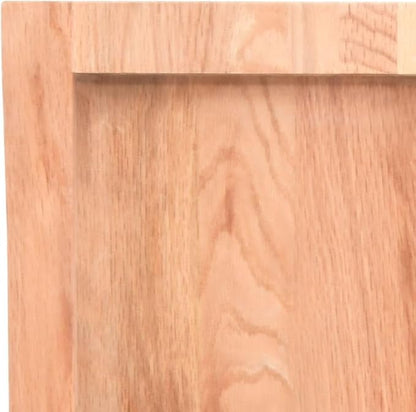 Solid Oak Live Edge Table Top 63 x 19.7 x 1.6 in, Butcher Block Desk Countertop, Foldable Small Workbench Top for Dining Room, Home Office, Varnished Light Brown Finish