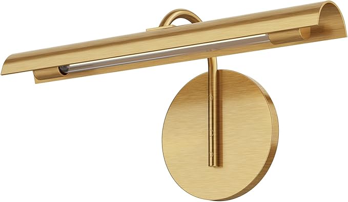 Alora WV316501VBMS Astrid Vanity, LED, Metal Shade/Vintage Brass