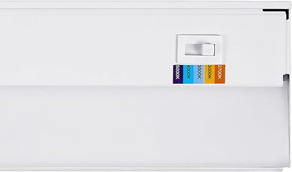 Maxxima 24 in. Hardwired LED Under Cabinet Light - 950 Lumens, 5 CCT, Color Temperature Slide Control, 2700K/3000K/3500K/4000K/5000K, Kitchen and Indoor Lighting Fixture, White, On/Off Switch, ETL