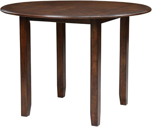 New Classic Furniture Gia 3-Piece Drop Leaf Dining Table Set with 2 Chairs, 42-Inch, Cherry