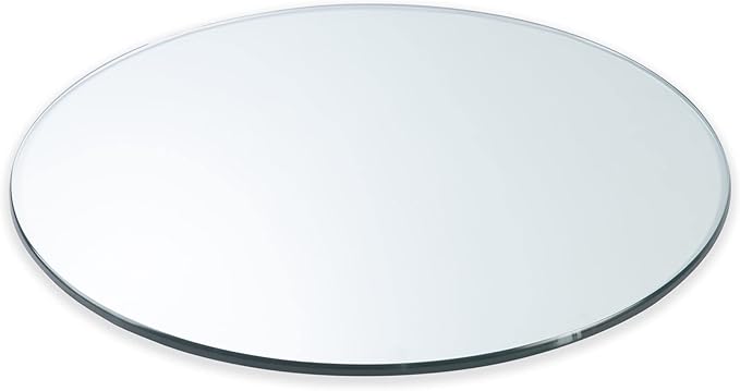 Spancraft 28" Inch Round 1/4" Thick Clear Glass Table Top with Flat Polished Edge and Tempered Glass, Replacement Glass Table Top, Great for Dining Tables, end Tables, and Outdoor Patio Table Tops or