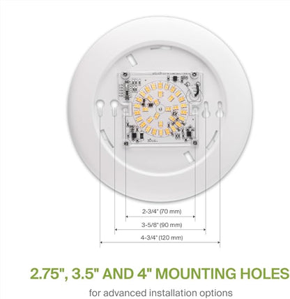 ASD 1 Pack LED Disk Lights 6 Inch, 15W 5CCT 2700K-5000K 1245LM CRI90+, Dimmable Flush Mount Ceiling Light Fixture, Low Profile Surface Mount Disc Lights, Junction Box or Recessed Can Install, UL