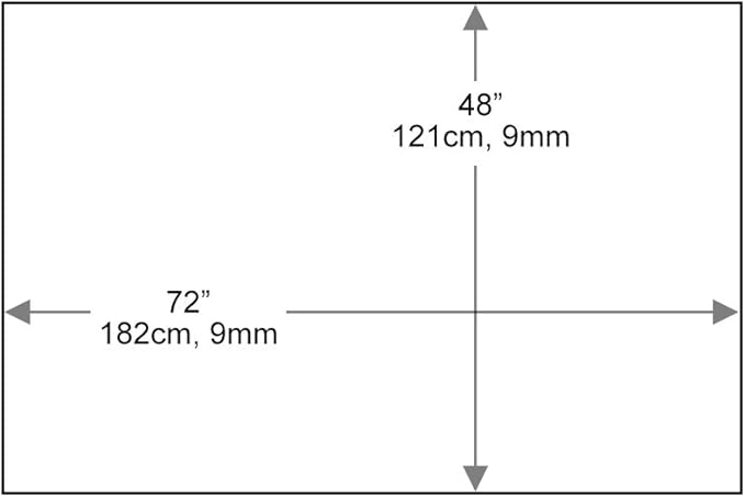 Dulles Glass 48X72 inch Rectangular Glass Table Top - Tempered - 1/4" Thick Glass Surface, Safe Flat Polished, Eased Corners, Multipurpose for Dining, Patio, Coffee and End Table