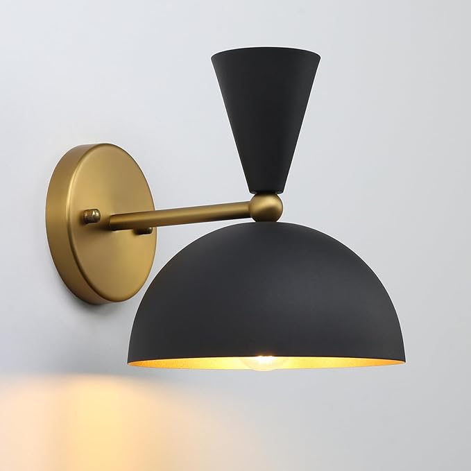 Pathson Vintage Metal Wall Sconce Lamp, Hardwired Bathroom Vanity Light Indoor Art Decor Bedside Sconce Fixture for Mirror Living Room Foyer Loft Bedroom Farmhouse Lighting