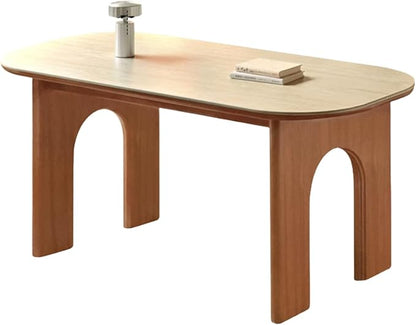 GVAwood Poplar, Birch Solid Wood Rock French Retro Dining Table 62.9x31.4x29.9 inch / 160.4x80.4x76.2 cm/Antique Color/Birch 1.6m Travertine Slate Dining Table