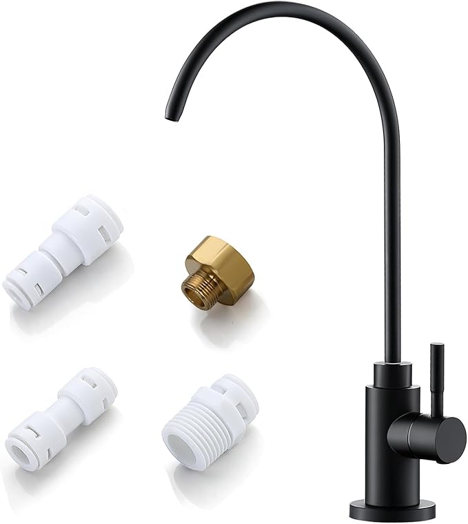 Reverse Osmosis Faucet Fits Most RO Units or Water Filtration System Stainless Steel Drinking Water Faucet for Bar, Kitchen Sink, RV (DM001 MB)