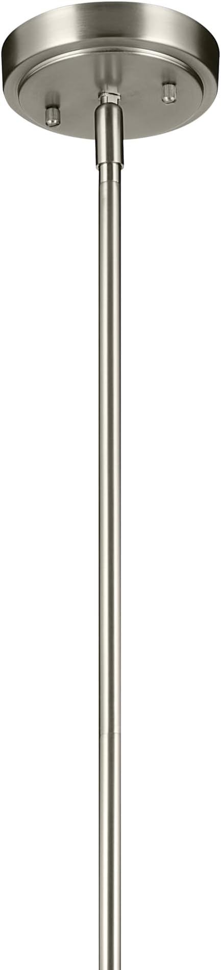 Everly 17.75" 1-Light Bell Pendant with Clear Seeded Glass in Brushed Nickel, for a Kitchen Island, Dining Nook, or Home Bar, (17.75" x 8.75") 42047NICS
