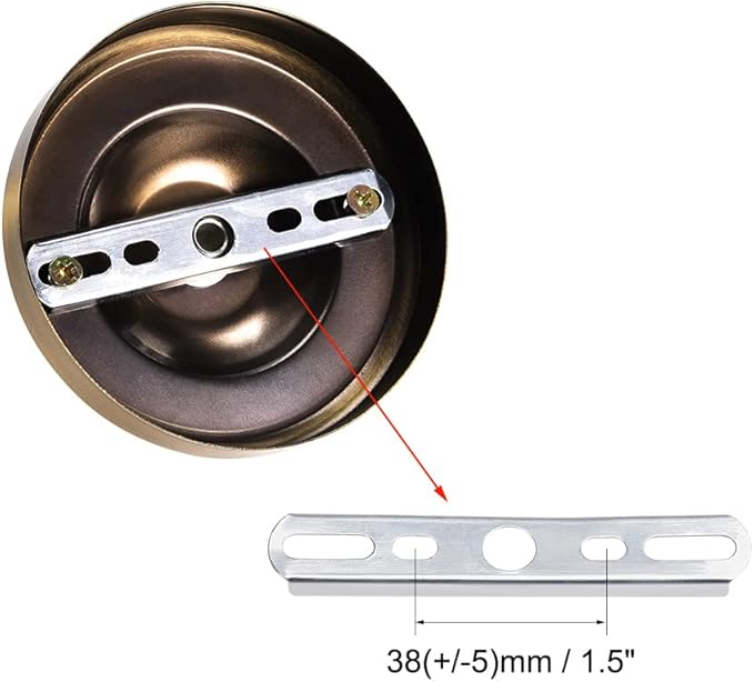 uxcell Retro Light Canopy Kit with Hook, Vintage Chandelier Ceiling Plate, for Light Fitting Accessory DIY, 104mm 4.1Inch Gold Bronze