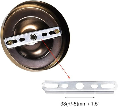 uxcell Retro Light Canopy Kit with Hook, Vintage Chandelier Ceiling Plate, for Light Fitting Accessory DIY, 104mm 4.1Inch Gold Bronze