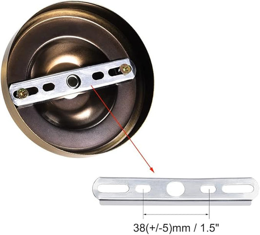 uxcell Retro Light Canopy Kit with Hook, Vintage Chandelier Ceiling Plate, for Light Fitting Accessory DIY, 104mm 4.1Inch Gold Bronze