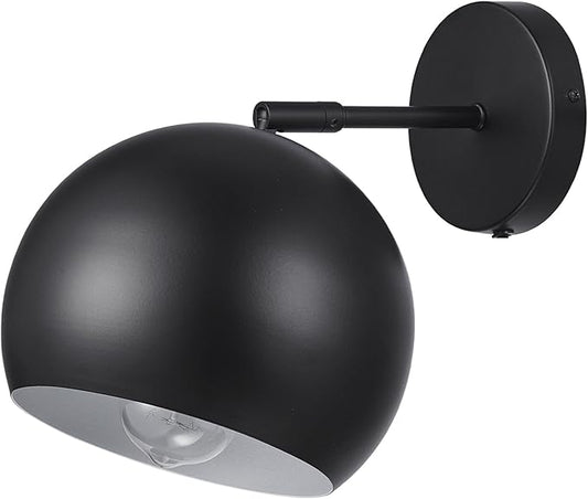 Globe Electric 52076 Molly 1-Light Plug-in or Hardwire Wall Sconce, Matte Black