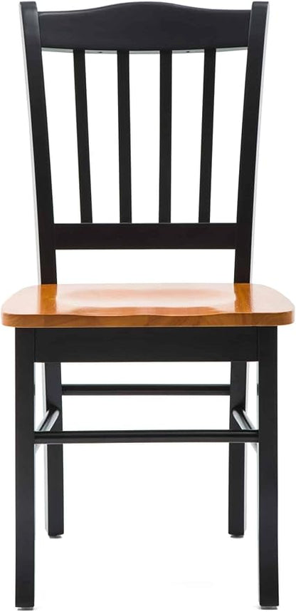 Boraam Shaker Dining Room Side Chairs, Set of 2 - Black/Oak