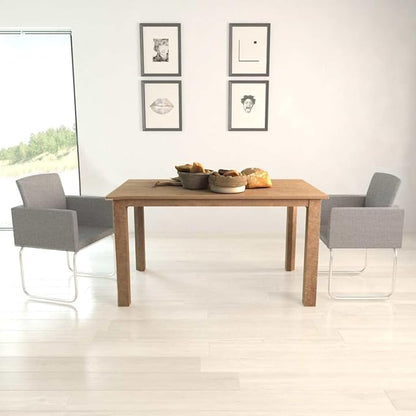 Dining Chairs Set of 2 Modern Gray Fabric Side Chairs with Square Armrests 22x23x34 in Compact for Kitchen Dining Room Living Room