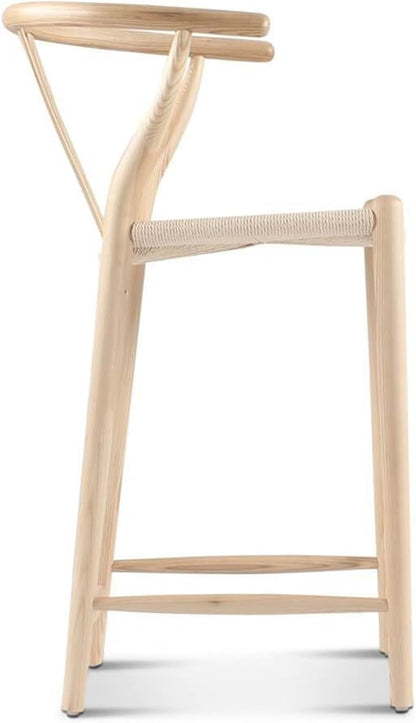 Barstool,Weave Counter Height Bar Stools, Fully Assembled Rattan Bar Chairs for Kitchen Island,1pc,Natural