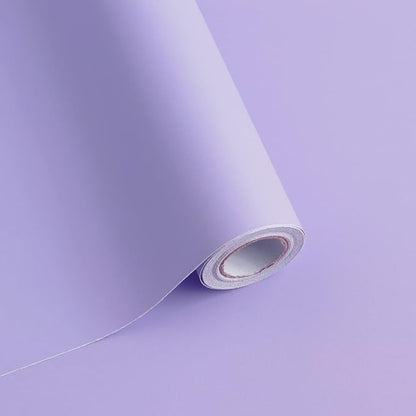 393"x17.7" Peel and Stick Wallpaper Solid Color Purple Contact Paper Self Adhesive Removable Wallpaper for Wall Covering Vinyl Rolls