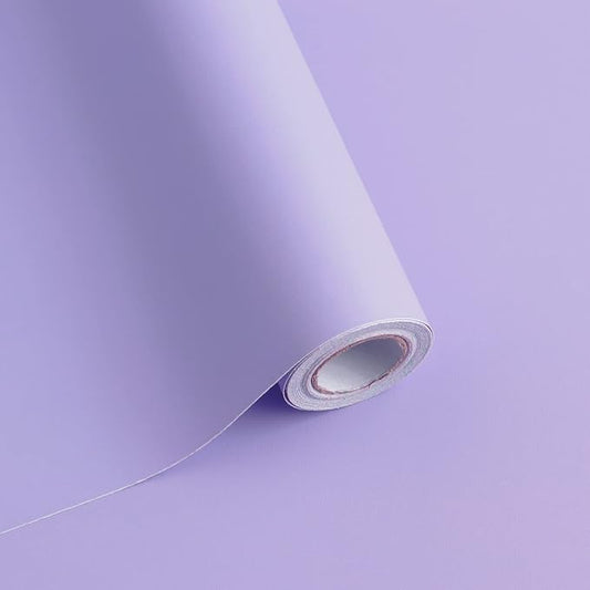 393"x17.7" Peel and Stick Wallpaper Solid Color Purple Contact Paper Self Adhesive Removable Wallpaper for Wall Covering Vinyl Rolls