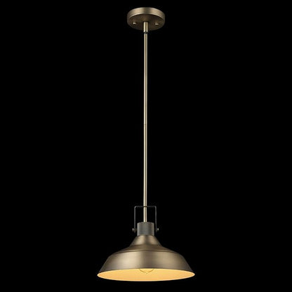 GLOBE Electric 65475 1-Light Pendant Light Fixture, Matte Brass, Textured Socket, Dining Room Fixture, Kitchen Island Lighting, Living Room Pendant Light, Hanging Lights for Bedroom
