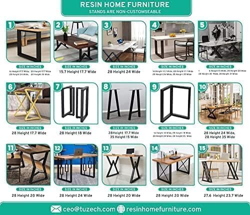 RESINHOMEFURNITURE 3D Island Epoxy Table Coffee Table Living Room Table Dining Table Console Table Patio Table Kitchen Table Centre Table Bar Counter Table Side Table (Without Stand, 60 x 36 Inches)