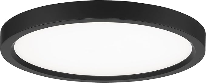 Minka Lavery 711-66A-L Vantage LED Flush Mount, 1-Light, 20 Total Watts, 11-in H x 1-in W, Coal Black