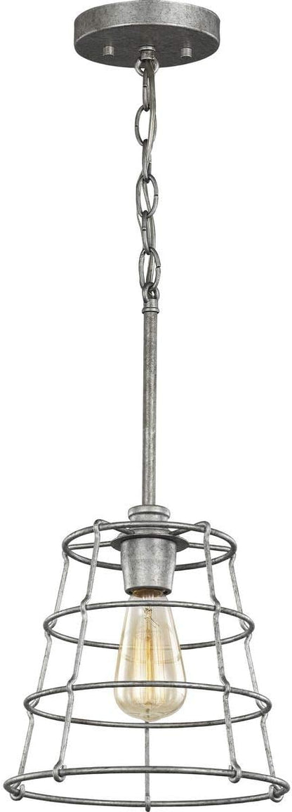 Progress Lighting Chambers Collection 1-Light Farmhouse Pendant Light Galvanized