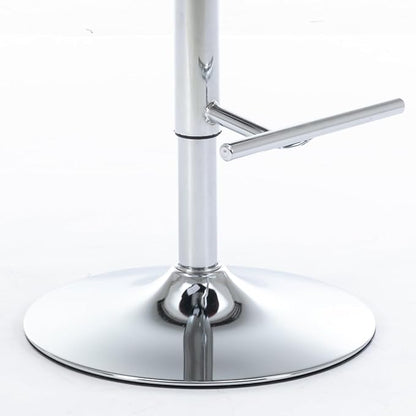 Rhomtree Velvet Swivel Bar Stools with Button Tufted Back and Pull Ring Height Adjustable Barstools 25-33 Inch for Home Pub and Kitchen Island (Burgundy with Silver Base, Set of 8)