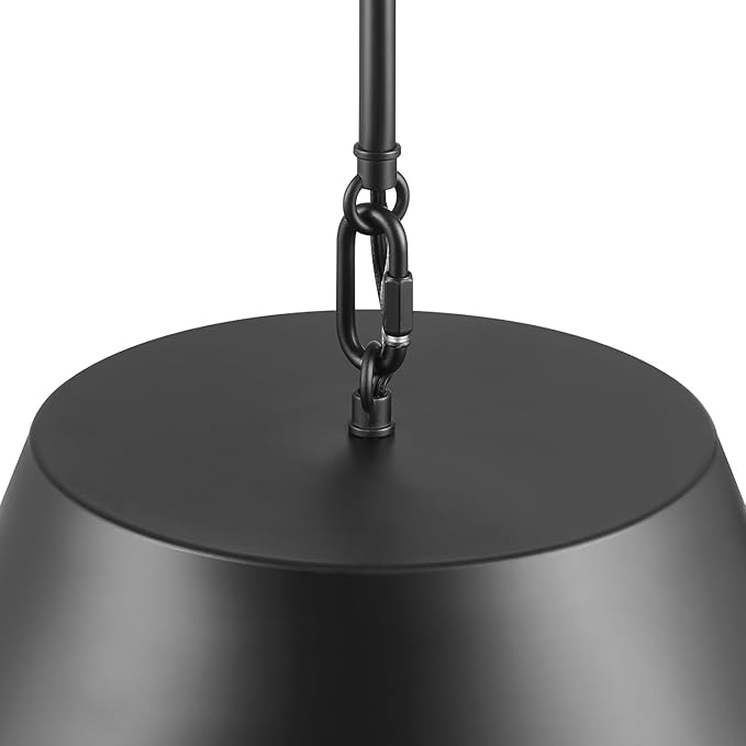 Globe Electric 1-Light Pendant Light, Matte Black Finish, Adjustable Hanging Rods, Dimmable, E26 Base, Dark Academia Modern Ceiling Lighting, 67000198