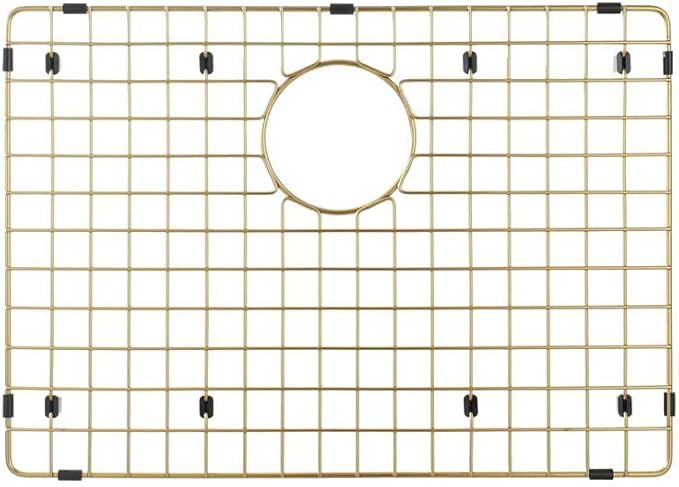 Starstar Sinks Protector Matte Gold 304 Stainless Steel Kitchen Sink Bottom Grid, Rack (20 L x 15 W)