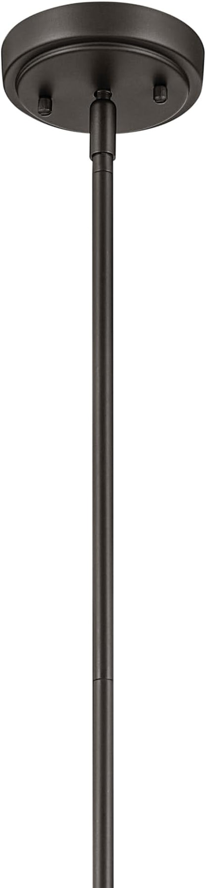 Everly 17.75" 1-Light Bell Pendant with Clear Seeded Glass in Olde Bronze, for a Kitchen Island, Dining Nook, or Home Bar, (17.75" x 8.75") 42047OZCS