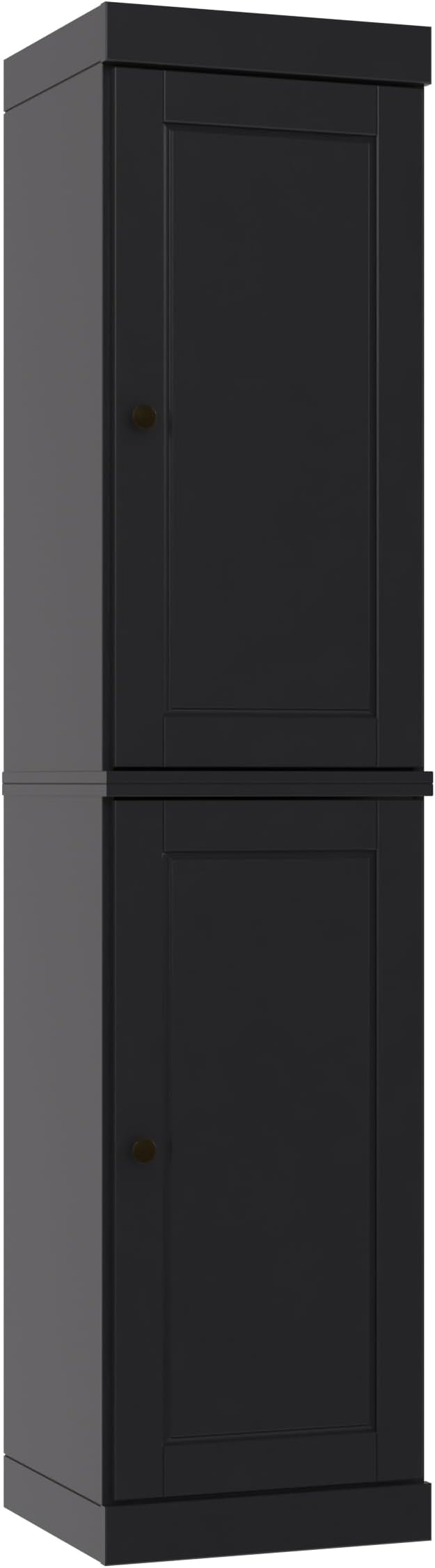 Palace Imports Solid Wood Pantry Cabinet - Tall Narrow Storage Cabinet with Raised Panel Doors - 16.5" W x 71.5" H - Black, Kitchen Cupboard, Adjustable Shelves, 100% Eco-Friendly Wood, Modular