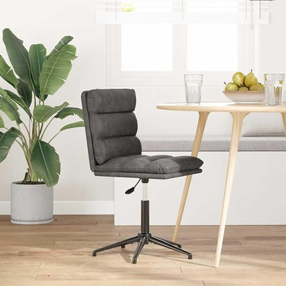 Modern Faux Leather Dining Chair Black Adjustable Height Accent Chair with Metal Wood Frame for Kitchen Dining Room Living Room Vanity